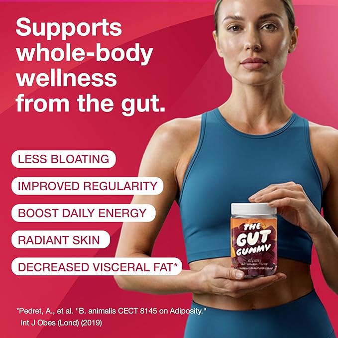 Gut Health for Women &amp Men Pre Post Probiotics Gummies for Digestive Health Constipation Tribiotics for Bloating Immune Support Skin &amp Belly Fat Wellness Tart Cherry – 60 Count