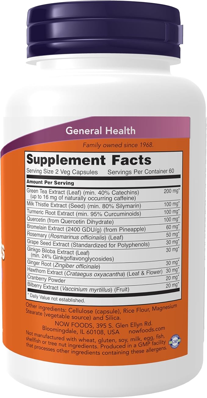 NOW Supplements Super Antioxidants with Herbal Extracts and a Broad Spectrum of Flavonoids for Immune Support 120 Veg Capsules