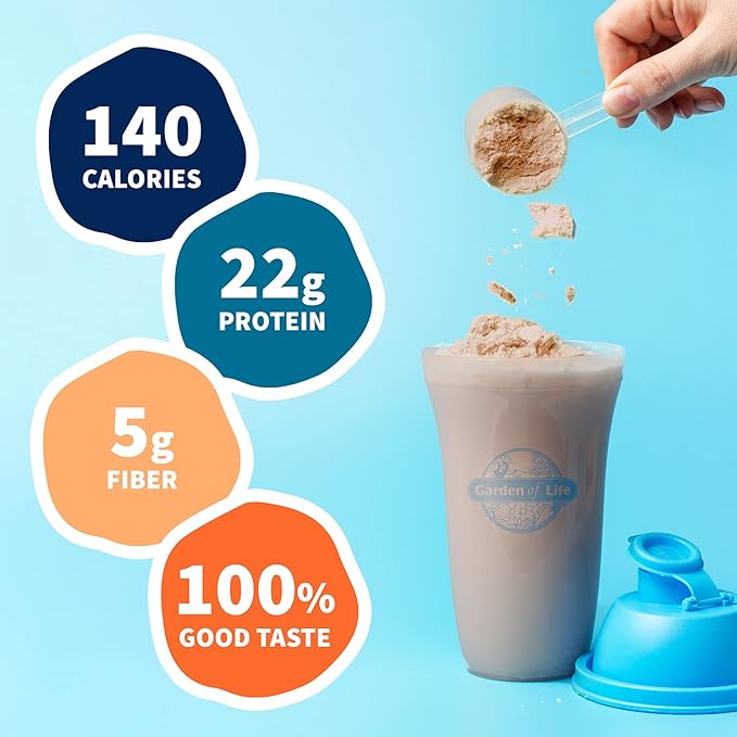 Garden of Life Raw Organic Protein &amp Greens Vanilla - Vegan Protein Powder for Women and Men &amp Vegan Protein Powder - 22g Raw Plant Protein BCAAs Probiotics &amp Digestive Enzymes
