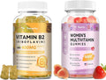 Multivitamin Filled Gummies for Women - Strawberry Flavor &amp Vitamin B2 Gummies - Natural Flavor