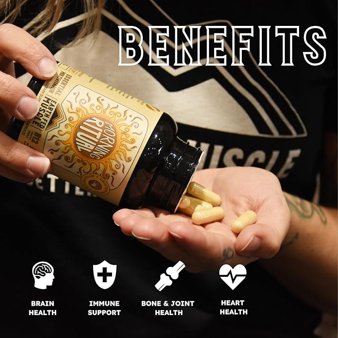 Earth Fed Muscle Morning Ritual Multivitamin for Women Supports General Health &amp Wellness - Multivitamin with Iron for Immune &amp Heart Support – Daily Vitamin for Women - 30 Day Supply 60 Caps