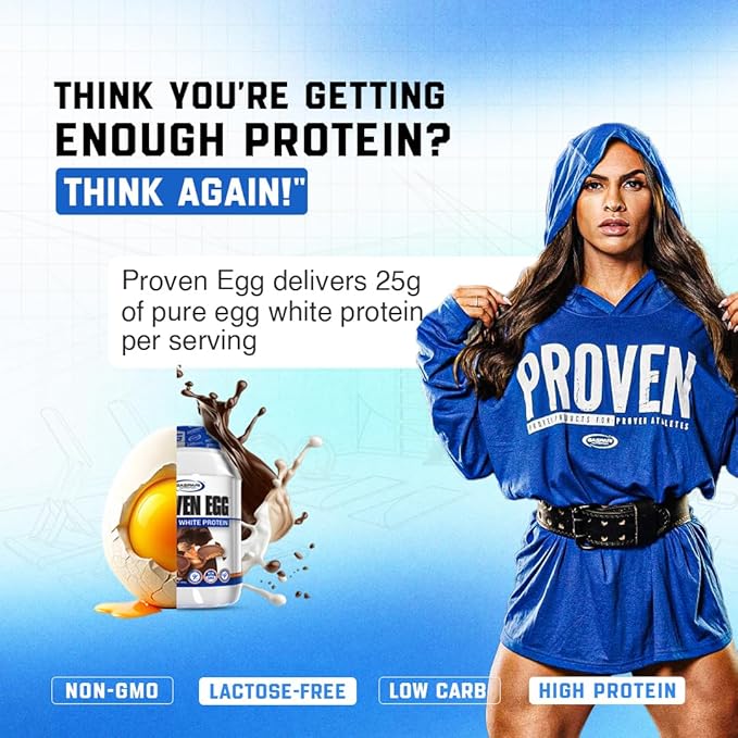 Gaspari Nutrition Proven Egg 100% Egg White Protein 25g Protein Keto Friendly Dairy and Lactose Free Soy Free (1lb Chocolate)