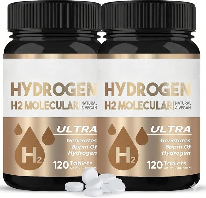 Hydrogen Water Tablets for Focus Mental Clarity &amp Energy 2 Bottles (240 Tablets Total)