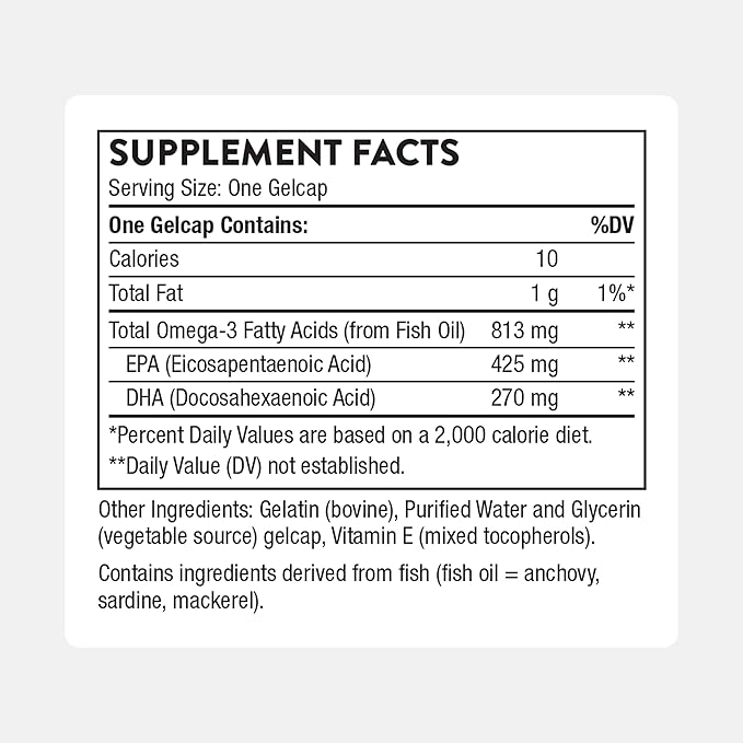 THORNE - Super EPA - Omega-3 Fish Oil Supplement with EPA &amp DHA from Sustainably Sourced Fish - Supports Brain Skin Joint &amp Heart Health* - Third-Party Certified - Gluten &amp Dairy-Free -