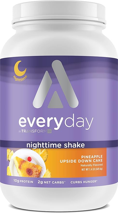 TransformHQ Nighttime Shake Sleep + Protein Blend 28 Servings Pineapple Upside Down Cake Flavor