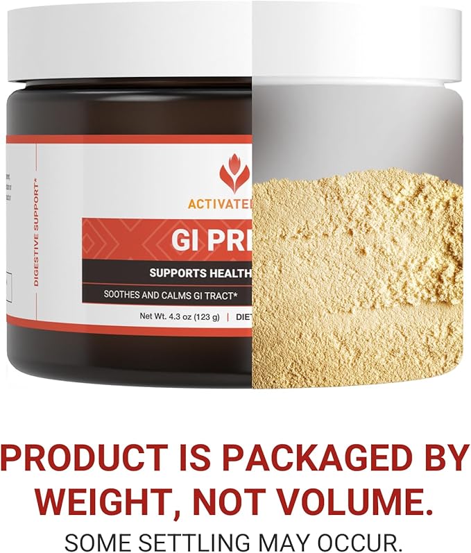 ACTIVATEDYOU GI Prime Digestive Health Drink to Support a Healthy GI Lining Improve Digestive Comfort and Energy - Berry Calm Flavor (30 Servings)