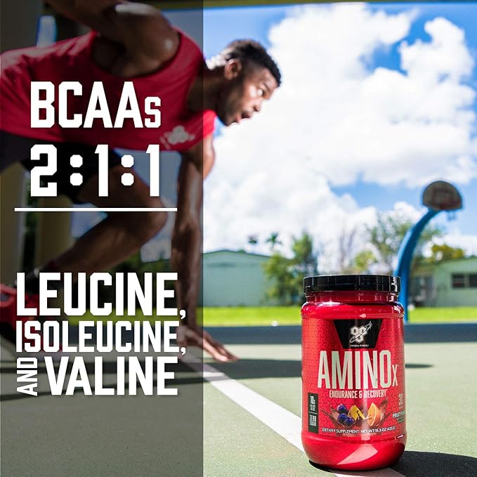 BSN Amino X Muscle Recovery &amp Endurance Powder BCAAs 10 Grams of Amino Acids Keto Friendly Caffeine-Free Support Endurance Zero Sugar Watermelon 70 servings 35.84 Ounce (Packaging May Var