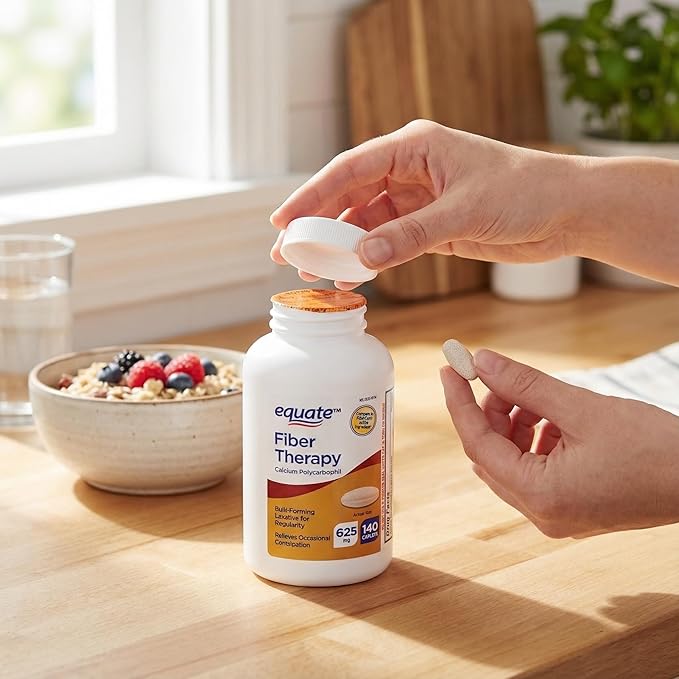 Fiber Therapy 625 mg 140 Caplets– Daily Calcium Polycarbophil Fiber Supplement
