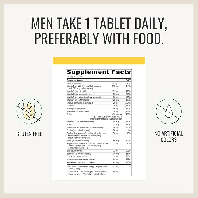 Nature's Way Alive! Once Daily 50+ Multivitamin Bundle: Women's &amp Men's Ultra Potency Food-Based Blends 60 Tablets Each