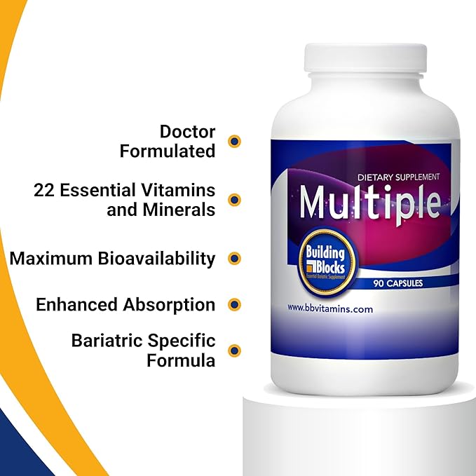Building Blocks Multiple Vitamin Capsule for Bariatric Patients 90 Count 30 Day Supply