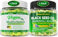 NEVISS Vegan Multivitamin for Women Men with Iron + Black Seed Oil Gummies