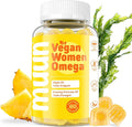 Women Vegan Omega 3-6-7 Gummies (60 ct) 1000mg Algae Oil DHA EPA Sea Buckthorn Evening Primrose Oil No Added Sugar Supplement Fish Oil Alternative for Adults