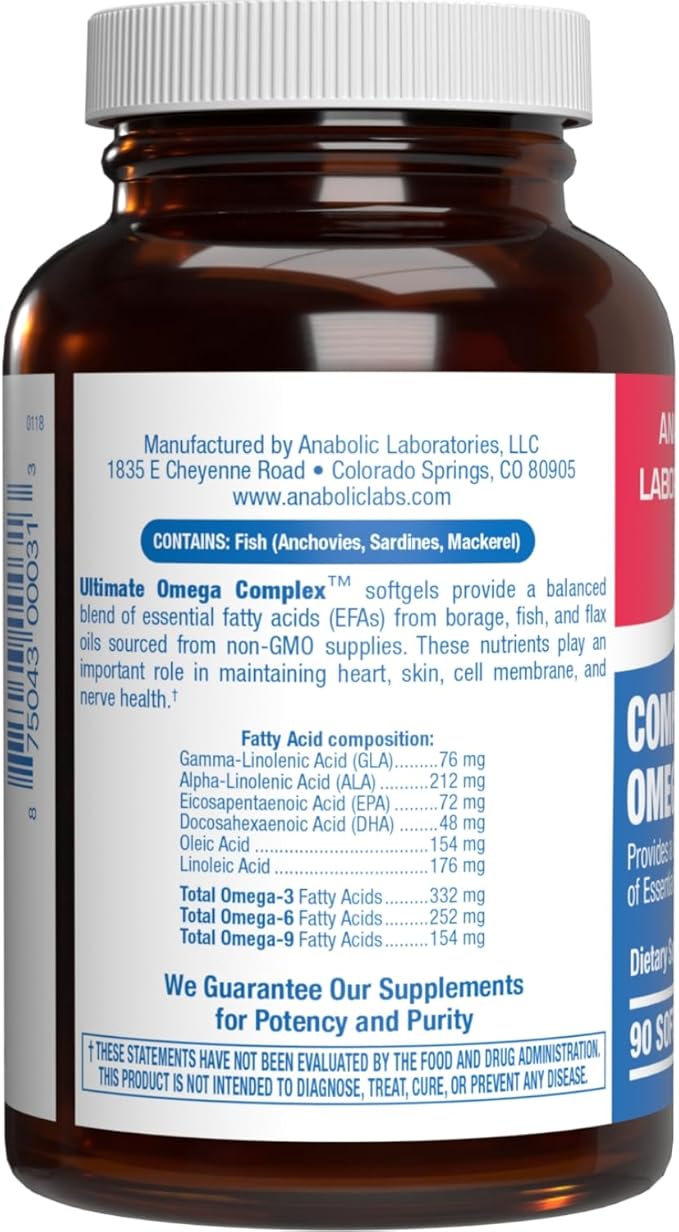 Fish Oil Omega 3 6 9 Supplement - Full Spectrum Clinical Formula Fish Oil Pills with Omega-3 Fatty Acids EPA &amp DHA plus GLA ALA Oleic Acid and More for Brain Heart &amp Overall Health - 90 Day Su