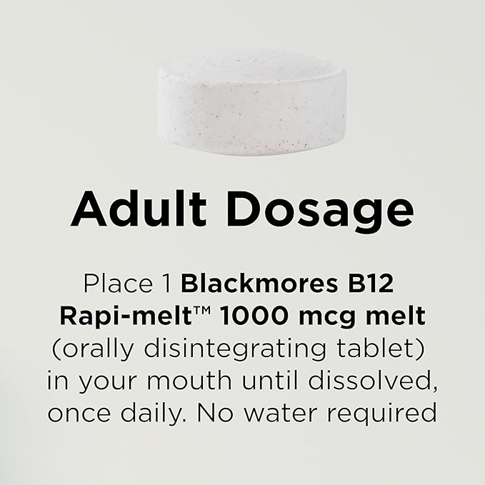 Blackmores B12 Rapi-Melt 1000mcg Cherry 60 Melts
