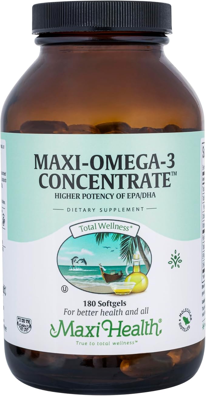 Omega 3 Fish Oil Supplement for Women and Men - Triple Strength 2000 mg Fish Oil with Omega 3 Fatty Acids Supplements Including EPA DHA - Support for Heart Brain &amp Joint Health Kosher 180 Softgel