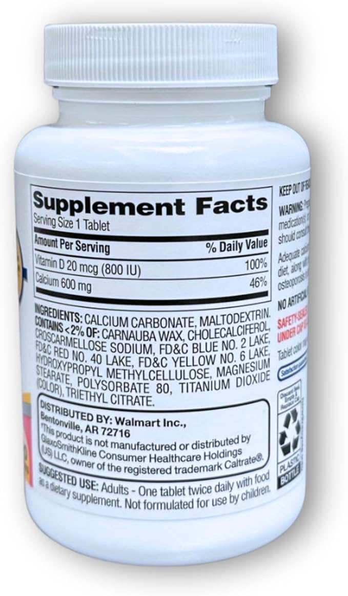 Calcium 600 mg with Vitamin D3- Tablets 120 Count (Pack of 1) Boxed by Fusion Shop Store