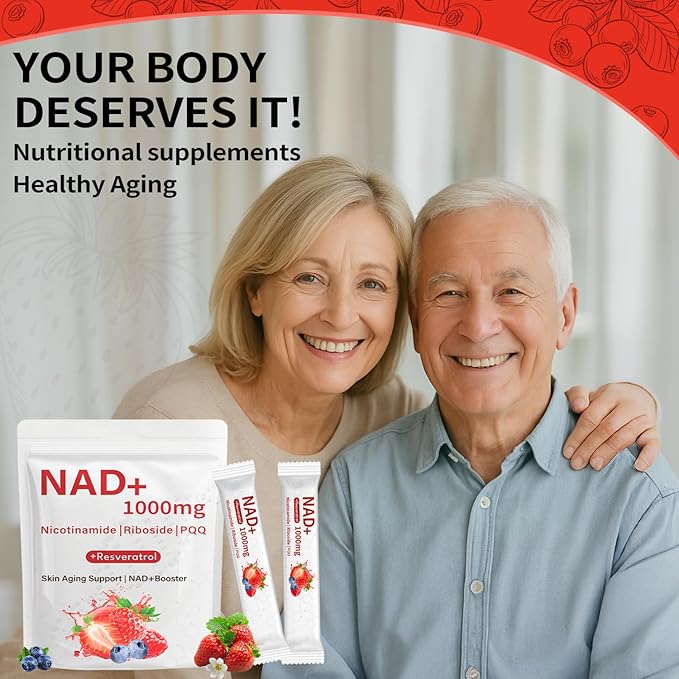 NAD Resveratrol Supplement 30 NAD Liquid Packets - Fast Absorbing Liquid Formula with Nicotinamide | Riboside | PQQ Cellular Energy &amp Metabolism Support NMN Supplement Alternative
