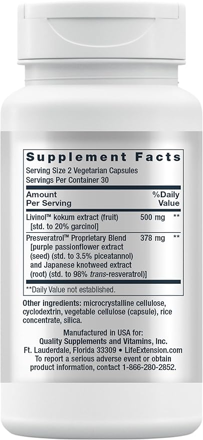 Life Extension GEROPROTECT® Stem Cell Promotes Healthy Cellular Renewal kokum Extract Trans-resveratrol Gluten Free Non-GMO Vegetarian 60 Capsules