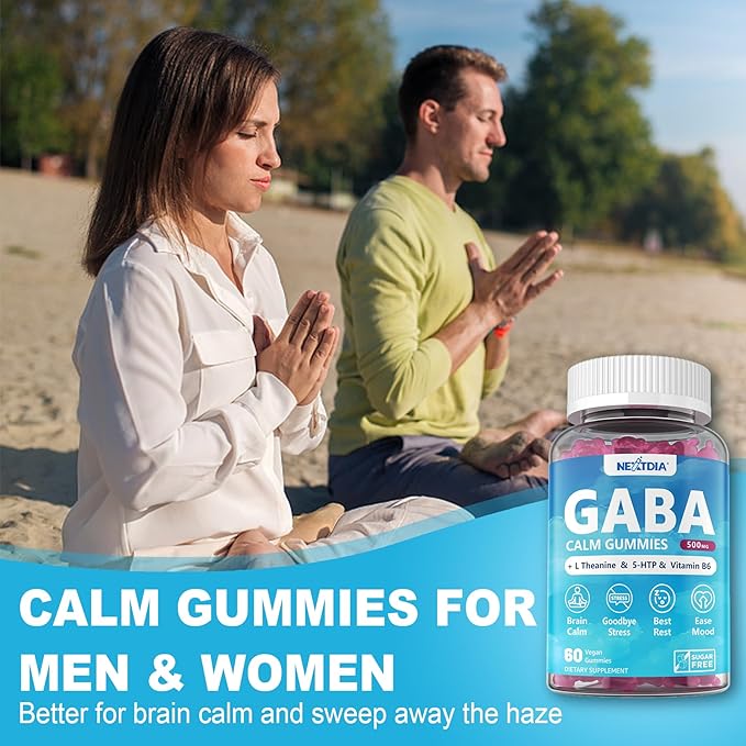 GABA 500 mg + L-MethylFolate 15mg Gummies 4 Pack