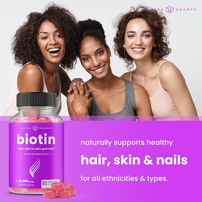 NutraChamps Complete Biotin Bundle for Hair Skin &amp Nails. Biotin &amp Biotin+