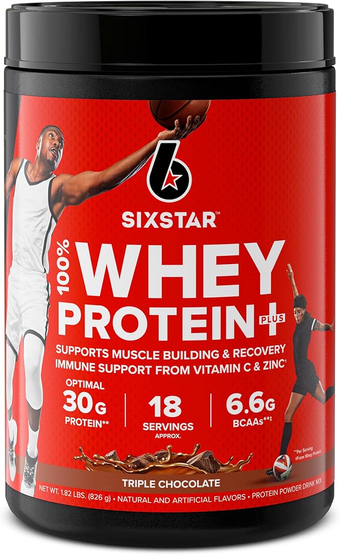 Six Star Elite 100% Whey Protein Plus Triple Chocolate 1.8lbs and MuscleTech Grass Fed Whey Protein Powder Deluxe Vanilla 1.8 lbs