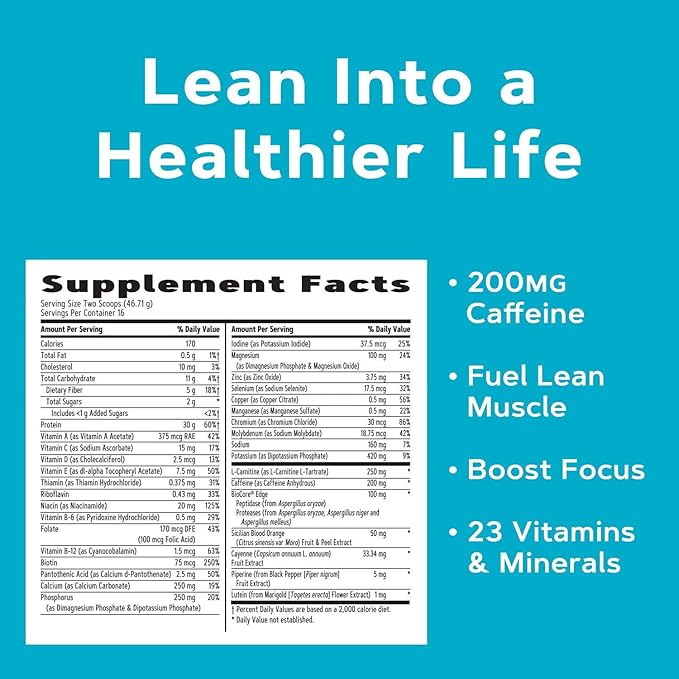 GNC Total Lean | Lean Shake Burn Protein Powder | Hunger Satisfying High Protein Blend Proven to Burn 3X More Calories | Strawberry | 16 Servings