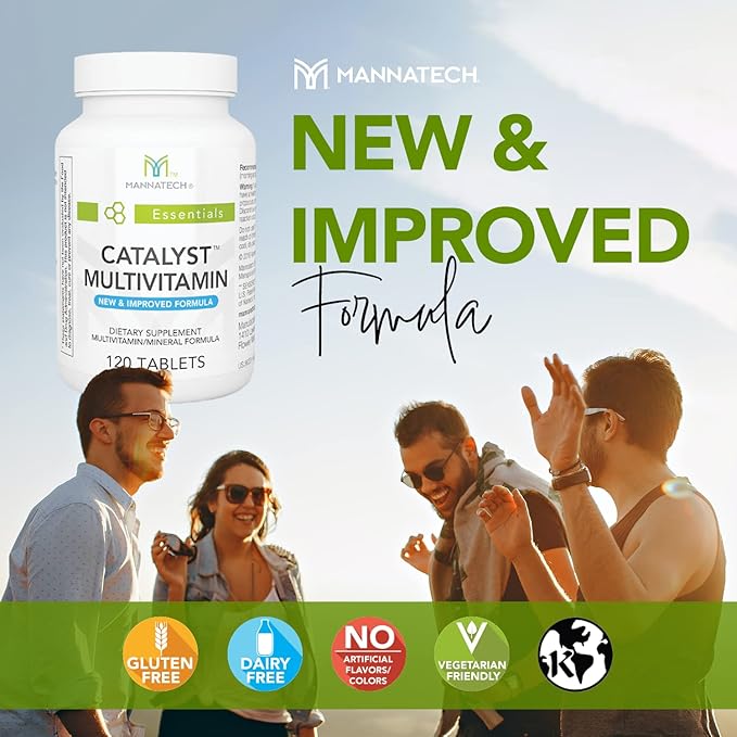 Mannatech Catalyst Multivitamin 120 Tablets Maximize Your Multivitamin. Provides Antioxidants Vitamin A Vitamin C and Vitamin E Now with Ashwagandha to Support You Physically and Emotionally