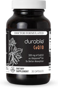 Durable CoQ10 – 300mg Coenzyme Q10 Phytosome with 9X Better Absorption + Quercetin – Heart Energy &amp Cellular Support – Doctor Formulated Vegan Non-GMO Made in USA Once-Daily (30 Capsules)