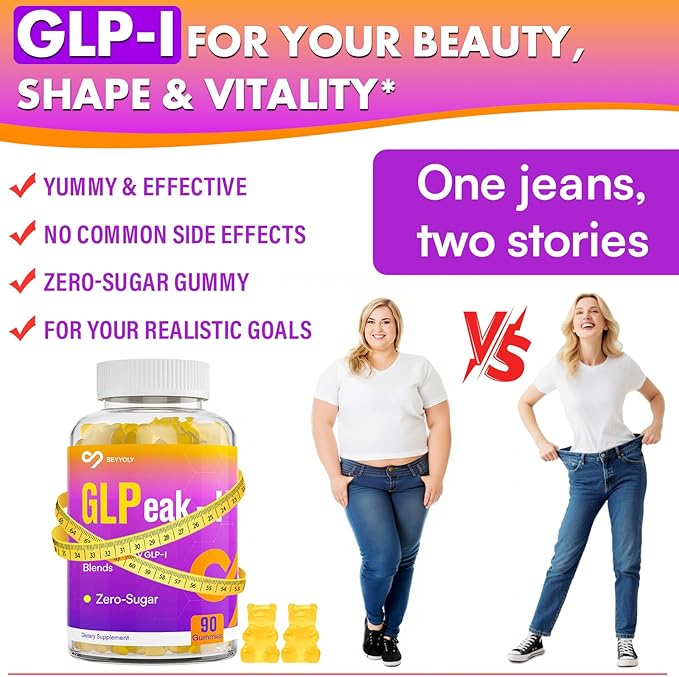 GLP-I Probiotic Gummy for Women and Men 17-in-1 GLP-I Supplement with Akkermansia Probiotic GLP-I Berberine Gummies GLP-I Akkermansia Gummy Yuzu Flavor Zero-Sugar 90 Gummies