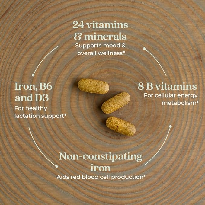 New Chapter Postnatal Vitamins Lactation Supplement Complete Multivitamin with Fermented Vitamin D3 + B Vitamins Made with Organic Vegetables &amp Herbs Non-GMO Ingredients 96 Count