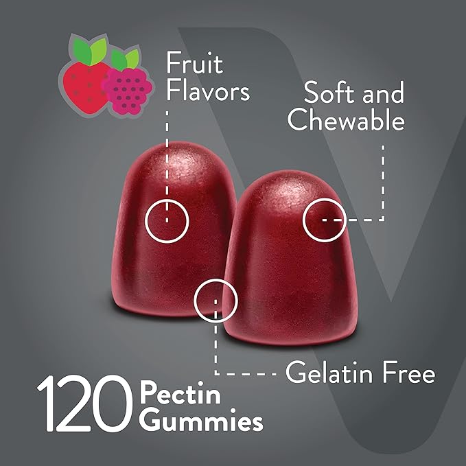 Viteey Prebiotic Fiber Gummies for Adults 5g - Gut Health &amp Digestive Soluble Fiber Supplement Gummies - Zero Sugar Added Vegan Gluten-Free - 120 Count