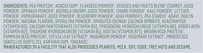 Vega Organic All-in-One Vegan Protein Powder Chocolate - Superfood Ingredients Vitamins &amp Premium Sport Protein Vanilla Protein Powder Vegan Non GMO Gluten Free Plant Based Protein Powder