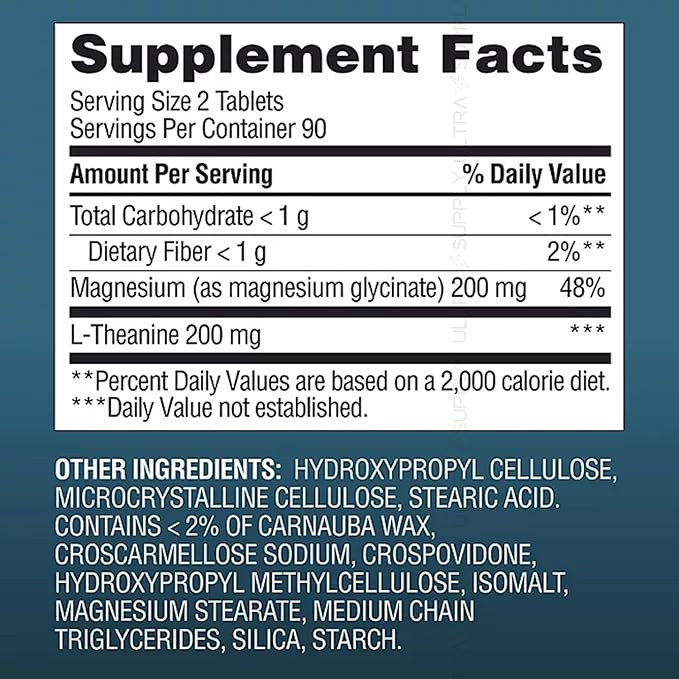Members Mark Magnesium Glycinate (180 Count.) with L-Theanine 200 mg – Supports Heart Bone Nerve Muscle Stress &amp Sleep Health