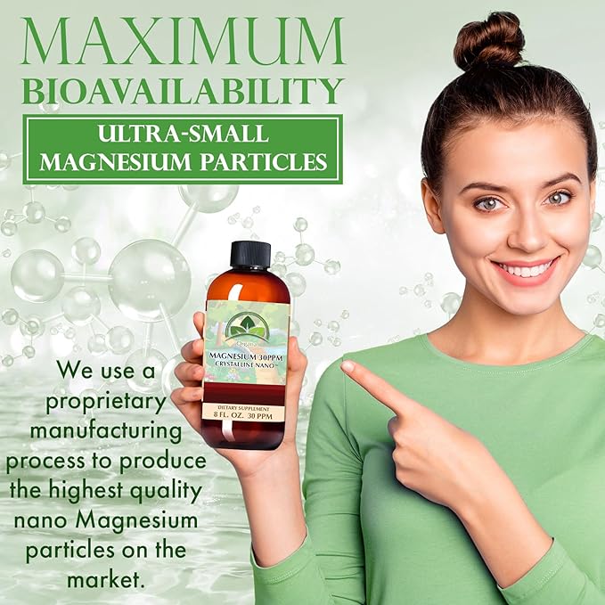 Organa Pure Crystalline Liquid Magnesium Supplement - 30 PPM - High Absorption Magnesium (8 oz.)