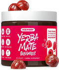HOLYMARY Yerba Mate Gummies Raspberry Flavor - Energy Focus Power Vegan Non-GMO Natural Ingredients Gluten Free 50 Delicious Supplement Gummies