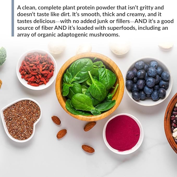 BioTrust Low Carb Plant Delicious Creamy 20 Grams of Clean Complete Plant-Based Protein 5 Grams Fiber 15 Superfoods Vegan Dairy-Free -14 Servings (Vanilla Caramel)