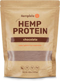 Organic Hemp Protein Powder Chocolate 40oz Value Size | Vegan Plant-Based Protein 14g Protein 70%+ Concentrate No Added Sugar Keto Friendly Clean and Natural