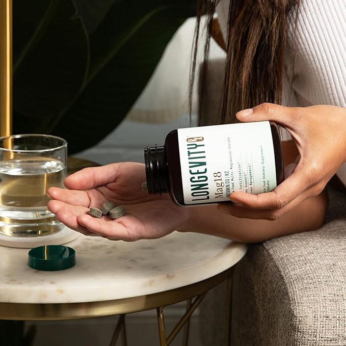 Mag18 Peptide-Bound Magnesium Complex with D3 &amp K2 Bone &amp Muscle Support Mental Clarity Sleep Aid