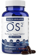OS2 Ocular Support Solution - Patented Eye Vitamins for Macular Health Dry Eye and Blue Light - Lutein Zeaxanthin Omega 3 Astaxanthin and AREDS2 Supplements Co-Developed by NASA 90 ct