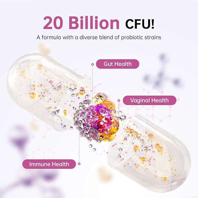 Women's Complex probiotics Vaginal Probiotics for Women Vag Health Ashwagandha Extract Cranberry Concentrate Mulberry Leaf Extract Non-GMO Gluten-Free Soy-Free Dairy Free 120 Capsules
