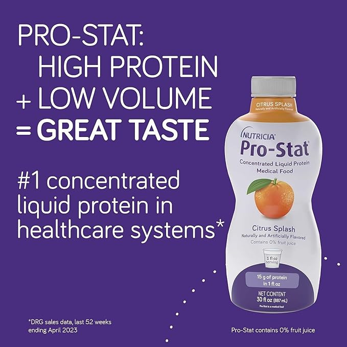 Pro-Stat Concentrated Liquid Protein Medical Food - Vanilla Flavor 30 Fl Oz Bottle (Case of 6)