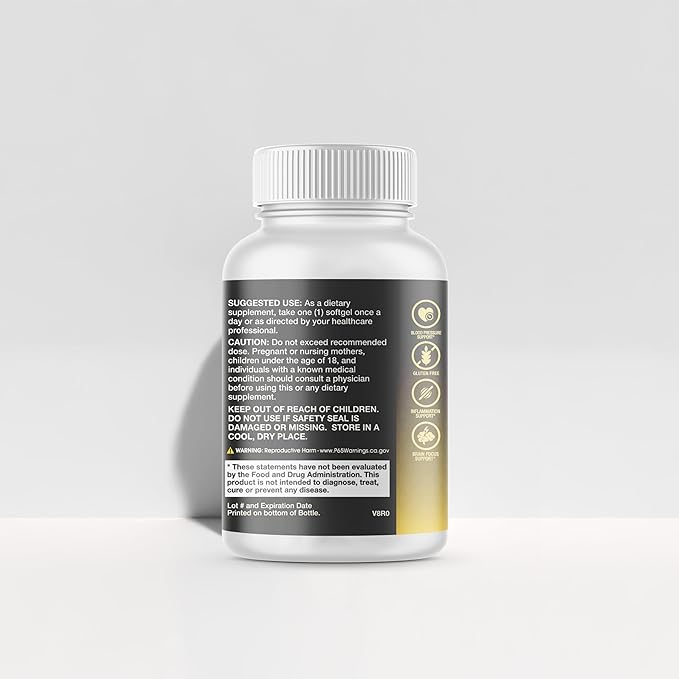 Devotion Nutrition Omega-3 Fish Oil Softgels – 720 mg EPA &amp DHA per Softgel – Heart Brain &amp Joint Support – High Potency Fish Oil – 60 Softgels – Gluten Free – Made in USA