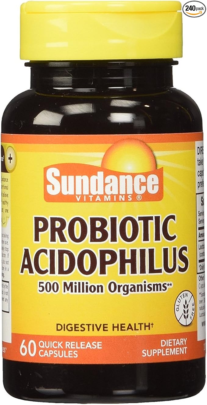 Sundance Probiotic Acidophilus 500 Million Active Cultures Pack of 4