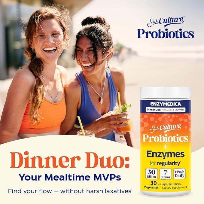 ENZYMEDICA Dinner Duo for Regularity Probiotic + Enzymes 30 CT