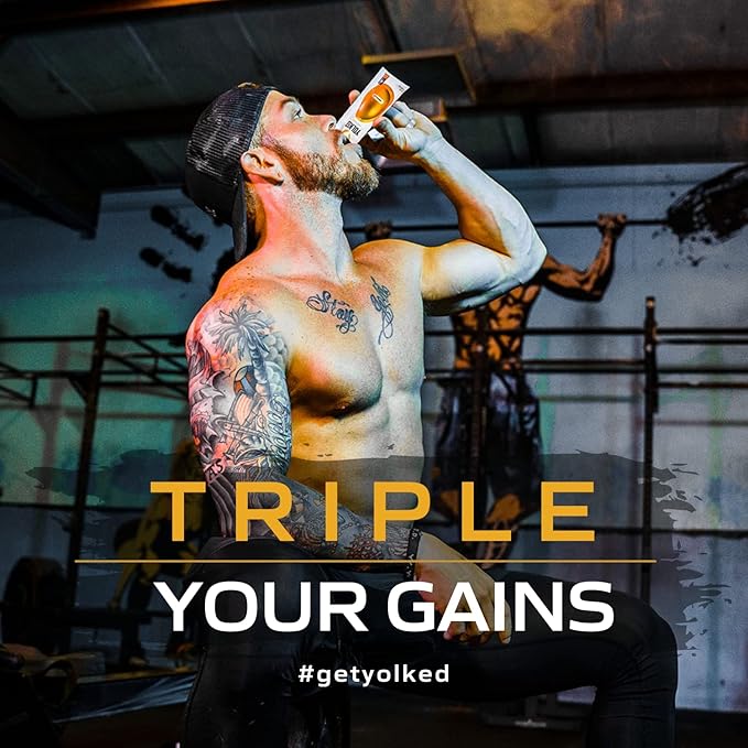 YOLKED - NSF-Certified Muscle Building Supplement - Help Increase Lean Muscle Reduce Muscle Loss and Improve Recovery with Fortetropin 30 Servings