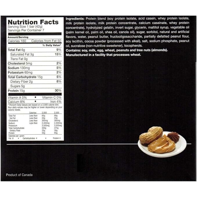 PROTIFIT - Low Calorie Peanut Butter Cup Protein Bar 3 Pack High Protein 15g Protein Low Carb Low Sugar Ideal Protein Compatible 7 Servings Per Box (3 Pack)