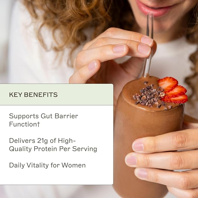Amy Myers MD Paleo Protein Powder - Double Chocolate 20 Servings - Collagen-Based Gut Function Support - Gluten-Free &amp Non-Dairy Protein Supplement