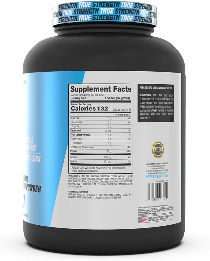 BPI Sports Whey HD Ultra Premium Protein Powder Salted Caramel 4.1 Pound
