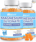 Sugar-Free Magnesium Glycinate Gummies with L-Threonate Magnesium Supplements for Women and Men with Ashwagandha L-Theanine GABA Vitamin C B6
