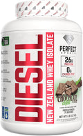 PERFECT SPORTS Diesel 100% New Zealand Whey Protein Isolate | Stevia Sweetened No Artificial Ingredients Keto | 0g Carb 0g Fat 26g Protein | 5 Pounds (Chocolate Mint)